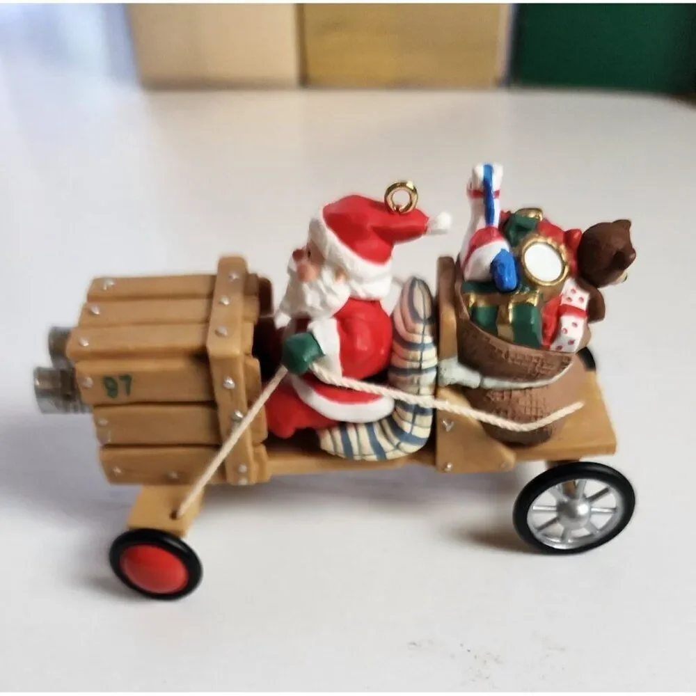 Hallmark Vintage Christmas Ornament The Claus-Mobile Here Comes Santa Series Dat